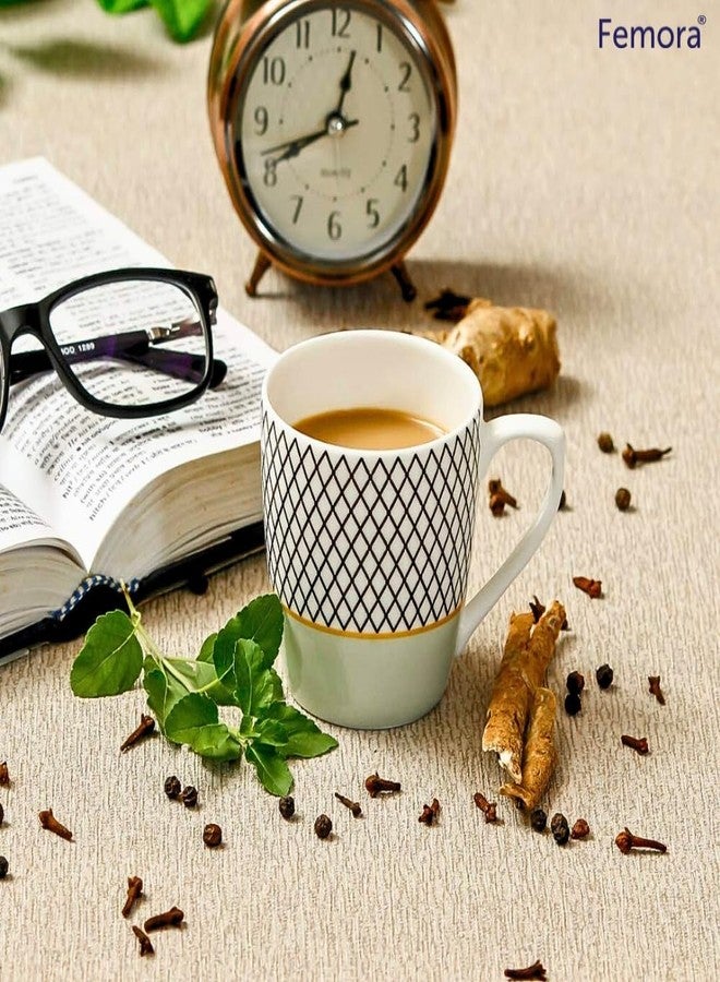 فيمورا طقم أكواب قهوة وشاي من السيراميك المصنوع يدويًا من فيمورا، مكون من 6 قطع، سعة 160 مل، متعدد الألوان - Image 3